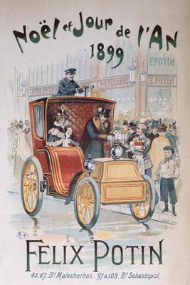Advertisement for 'Felix Potin', Christmas and New Year 1899 (colour litho) 19th