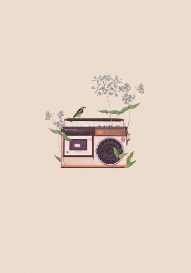 Florales Vintage-Radio