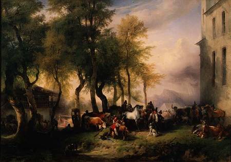 Cattlemarket on Maria Plain von Friedrich Gauermann
