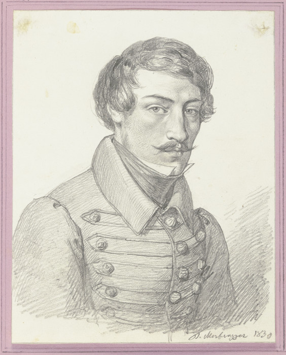 Brustbild eines jungen Mannes von Friedrich Moosbrugger