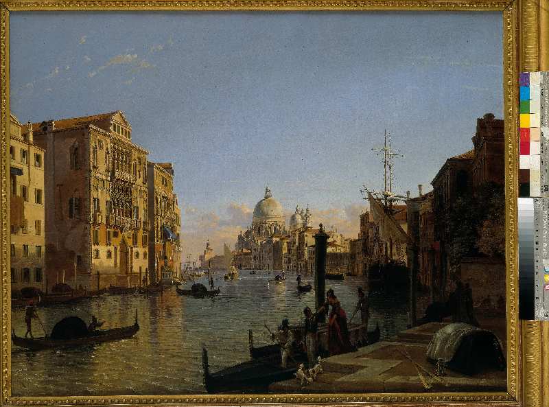 Canal Grande mit Blick auf Santa Maria della Salute Venedig von Friedrich Nerly (Nehrlich)