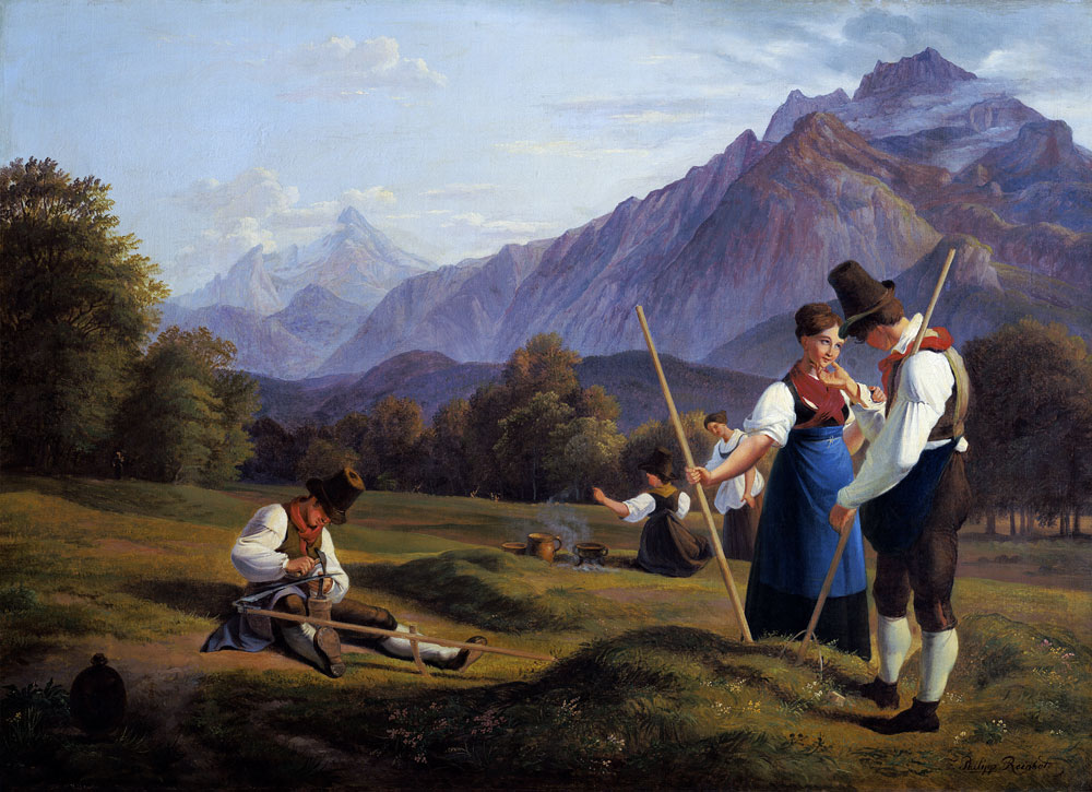 Salzburger Landschaft mit Untersberg von Friedrich Philipp Reinhold