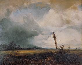 Landschaft mit Kruzifix bei Franzensbad 1846