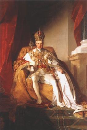 Kaiser Franz l. von Österreich im Krönungsornat 1832