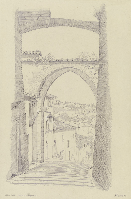 Die Via Appia in Perugia von Friedrich Wilhelm Ludwig