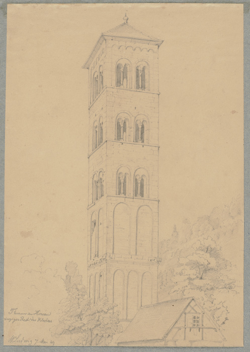 Nordturm (Eulenturm) des Klosters Sankt Peter und Paul in Hirsau von Friedrich Wilhelm Ludwig
