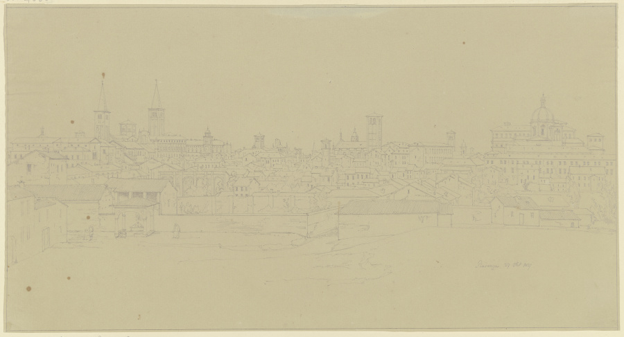Ansicht von Piacenza von Friedrich Maximilian Hessemer