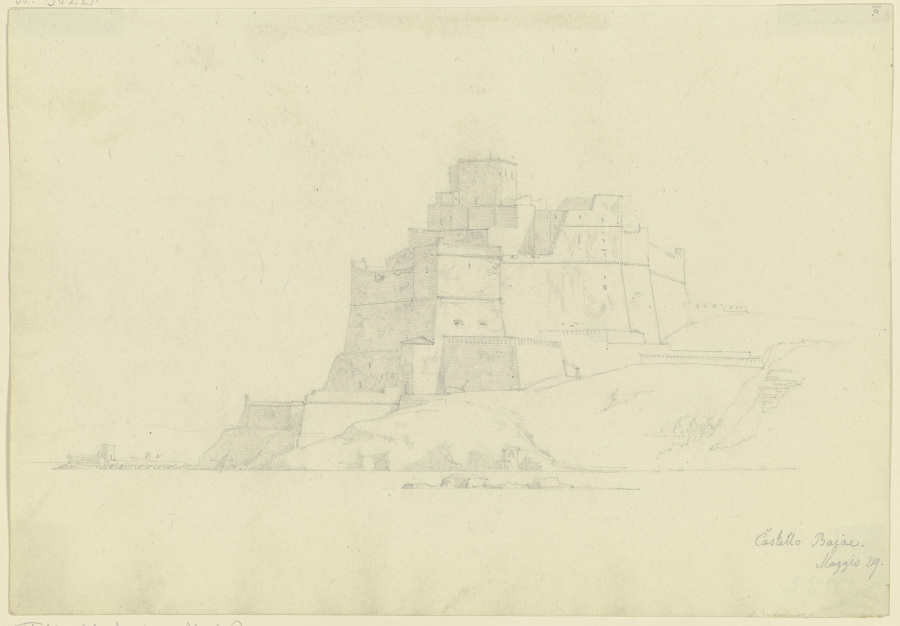Der Castello Aragonese in Baia von Friedrich Maximilian Hessemer