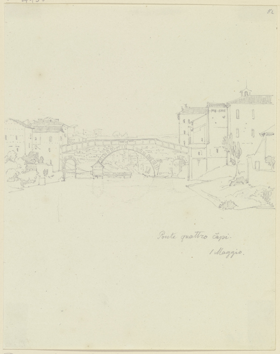 Der Ponte dei Quattro Capi in Rom von Friedrich Maximilian Hessemer