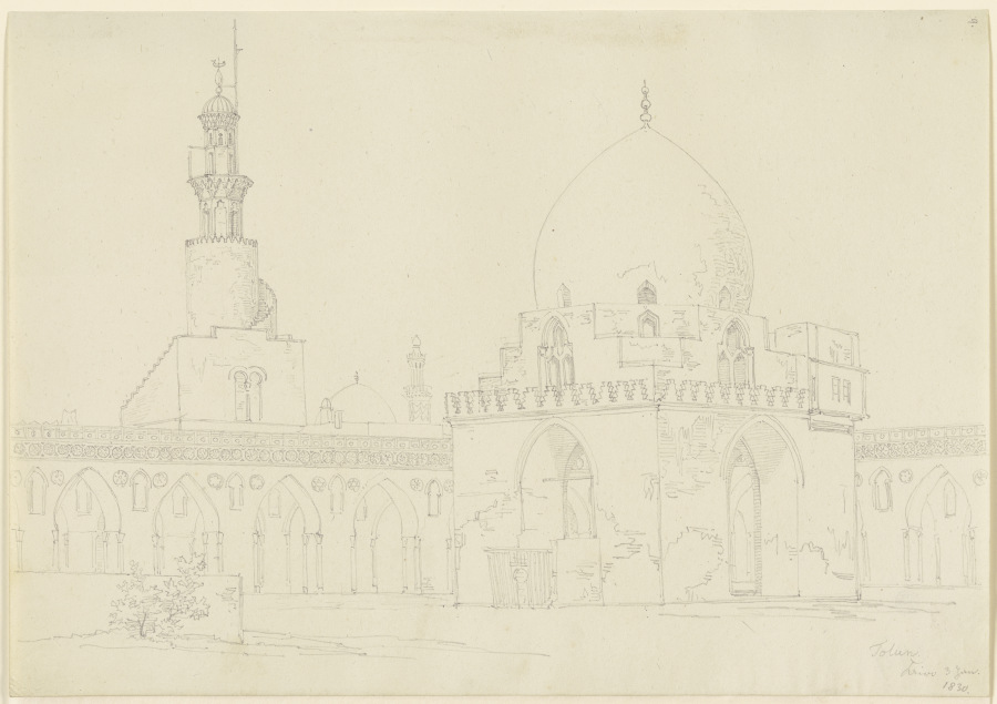 Die Ibn-Țūlūn-Moschee in Kairo von Friedrich Maximilian Hessemer