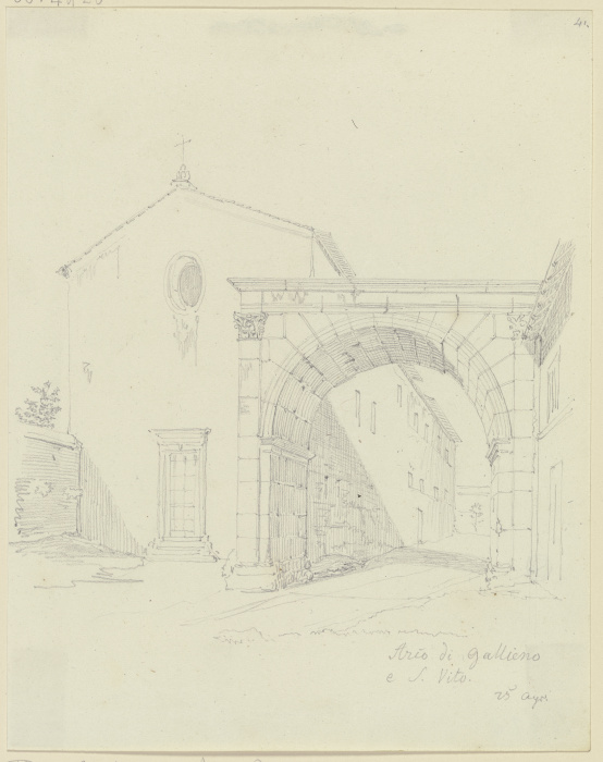 Die Porta Esquilina und Santi Vito, Modesto e Crescenzia in Rom von Friedrich Maximilian Hessemer