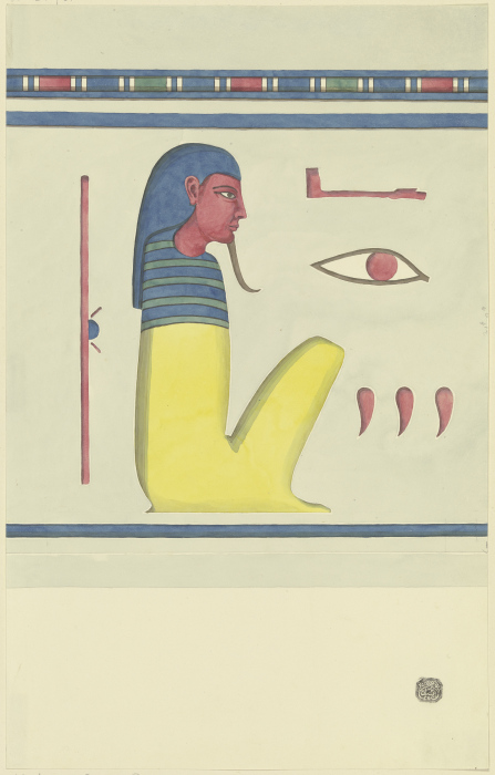 Hieroglyphen, von einem Schmuckband gefasst von Friedrich Maximilian Hessemer