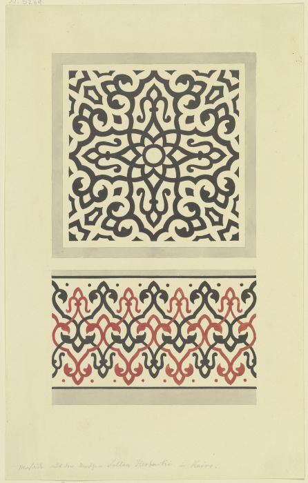 Mosaik aus einer Moschee in Kairo von Friedrich Maximilian Hessemer