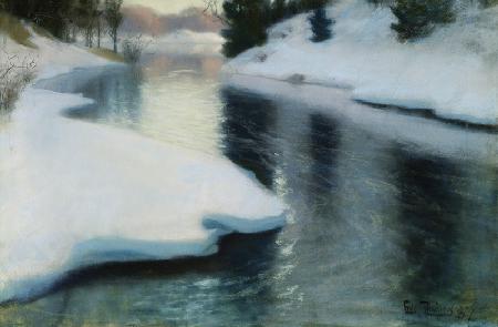 Spring Thaw, 1887 (pastel on paper) 19th
