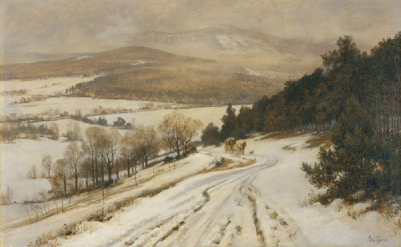 Taunus im Winter vor 1900 von Fritz Wucherer