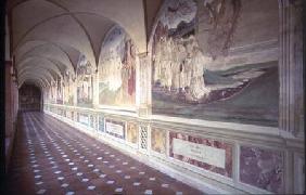 Corridor showing the Life of St. Benedict (fresco)