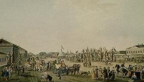 Kirmestreiben im Moskauer Vorort Podnowinsk um 1800