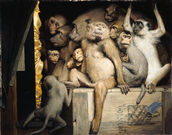 Affen als Kunstrichter von Gabriel von Max