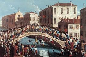Battle with Sticks on the Ponte Santa Fosca, Venice