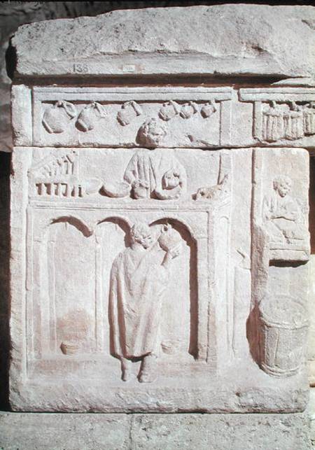 Relief depicting a wine merchant von Gallo-Roman