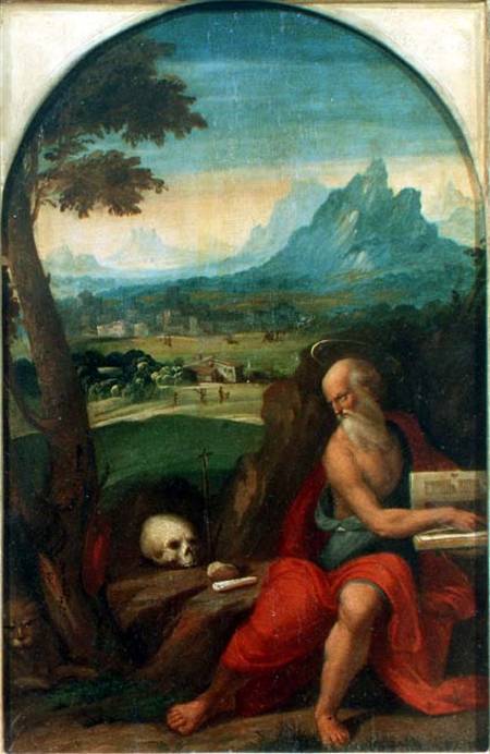 St. Jerome (panel) von Garofalo