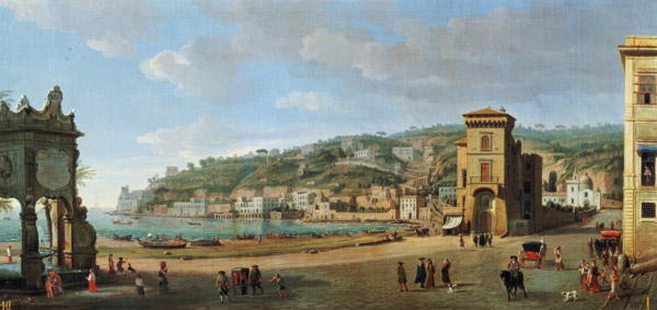 The Riviera of Chiaia at Naples von Gaspar Adriaens van Wittel