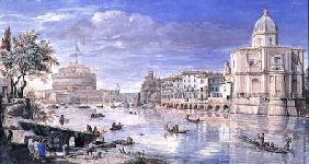 View of the Castel Sant' Angelo, Rome 1685