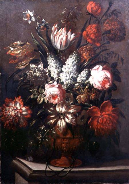 Still Life of Tulips, Peonies, Daffodils and Other Flowers von Gaspar Peeter d.J Verbruggen