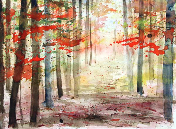 Leuchtender Herbstwald von Hans-Jürgen Gaudeck