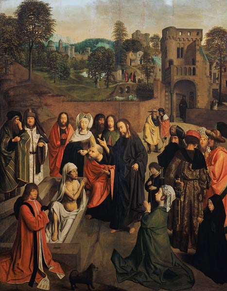 Die Auferweckung des Lazarus. von Geertgen tot Sint Jans