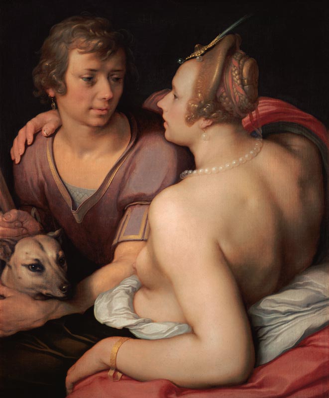 Venus und Adonis von (gen. van Haarlem) Cornelisz Cornelis