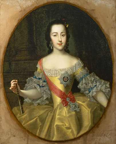 Portrait of Grand Duchess Yekatrina Alexeyevna, later Catherine II von Georg Christoph Grooth