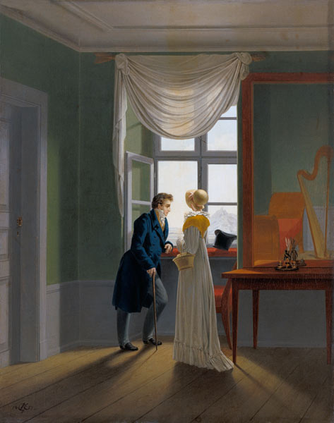 Paar am Fenster von Georg Friedrich Kersting