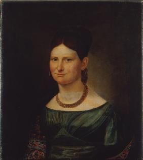 Dame mit Schal 1820