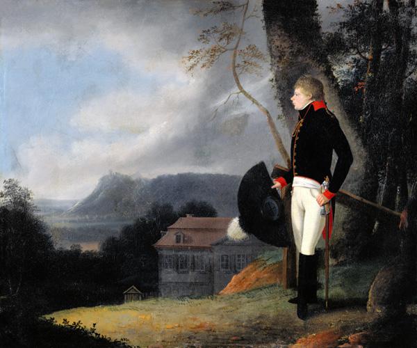 Preußischer Kavallerist in Landschaft Um 1814/15