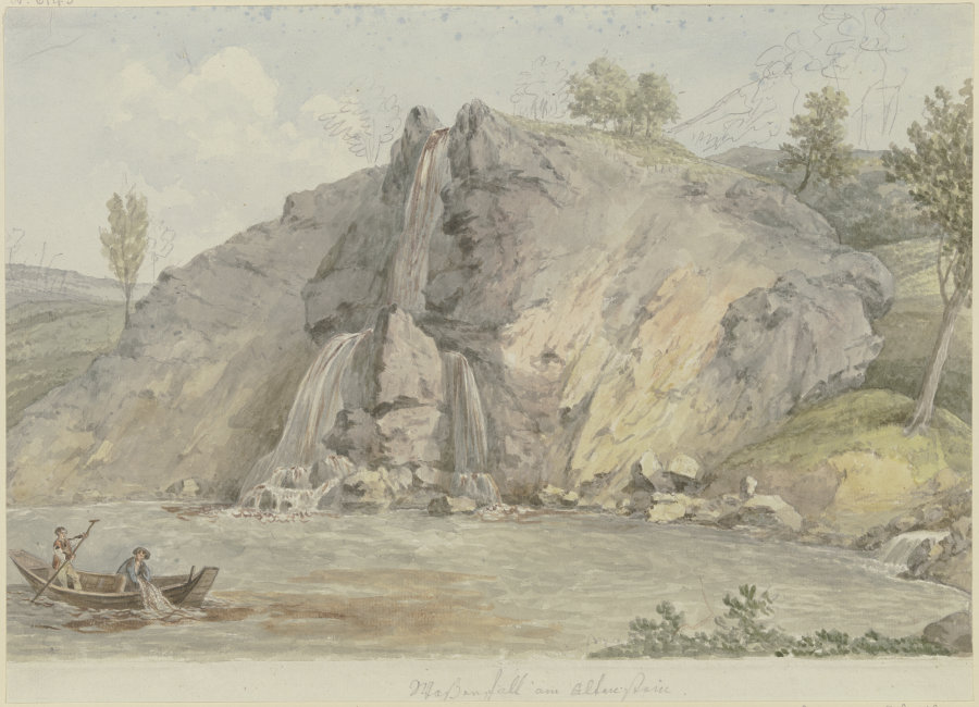 Der Wasserfall am Altenstein bei Meiningen von Georg Melchior Kraus