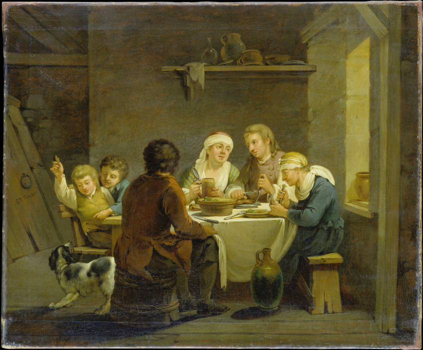 Familie bei der Mahlzeit von Georg Melchior Kraus