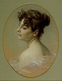 Brustbild einer jungen Frau. von Georg Papperitz