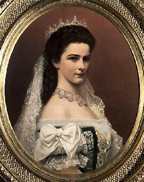 Kaiserin Elisabeth von Österreich im Krönungsornat 1867