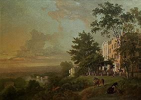 Blick von der Terrasse von Richmond Hill /ausgeführt m.William S.Gilpin von George Barret