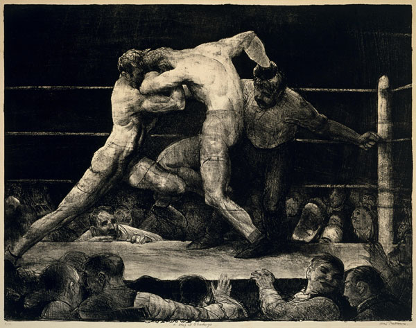 Boxkampf bei Sharkey von George Bellows