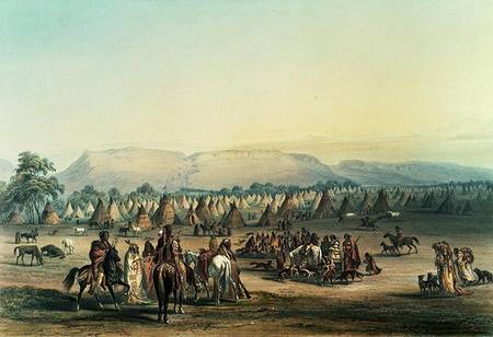 Camp of Piekann Indians von George Catlin