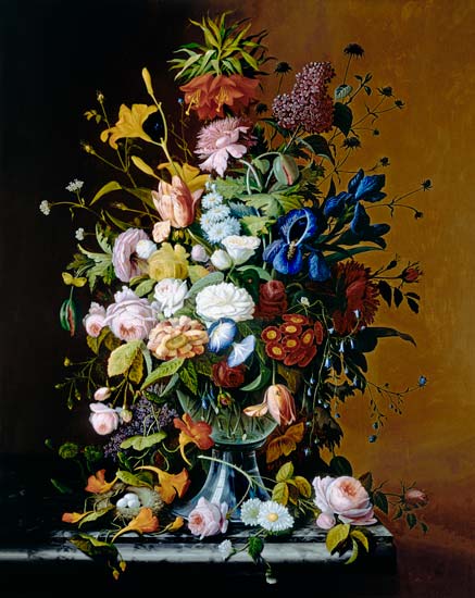 Blumenstrauss in Glaspokal von George Cochran Lambdin