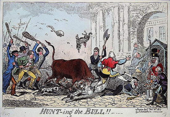 Hunting the Bull von George Cruikshank
