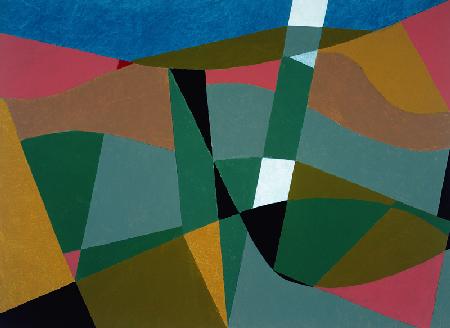 Shafted Landscape, 2001 (oil on board) 