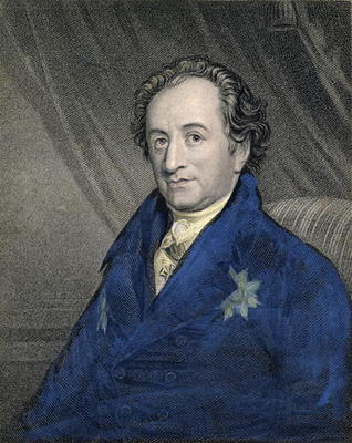 Portrait of Johann Wolfgang von Goethe (1749-1832) engraved by James Posselwhite (1798-1884) pub. by von George Dawe