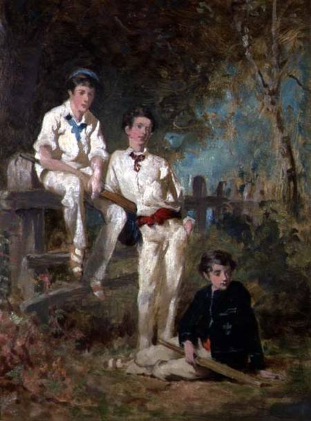 Three Young Cricketers von George Elgar Hicks