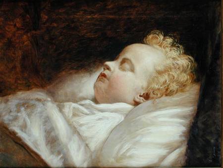 Young Frederick Asleep at Last c.1855 von George Elgar Hicks