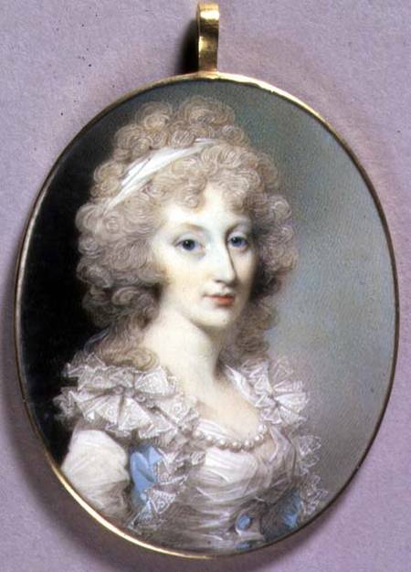 Portrait Miniature of Elizabeth Blunt (b.c.1766) c.1796-1800 (w/c on ivory) von George Engleheart