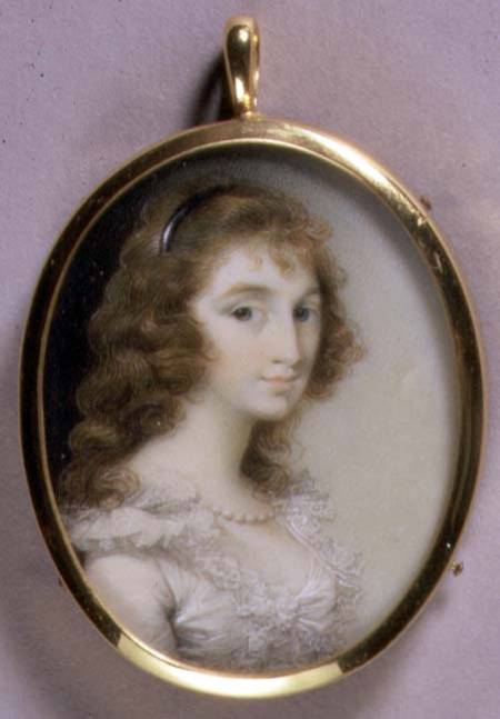 Portrait Miniature of Maria Tryphena Blunt (c.1769-89) c.1785-9 (w/c on ivory) von George Engleheart